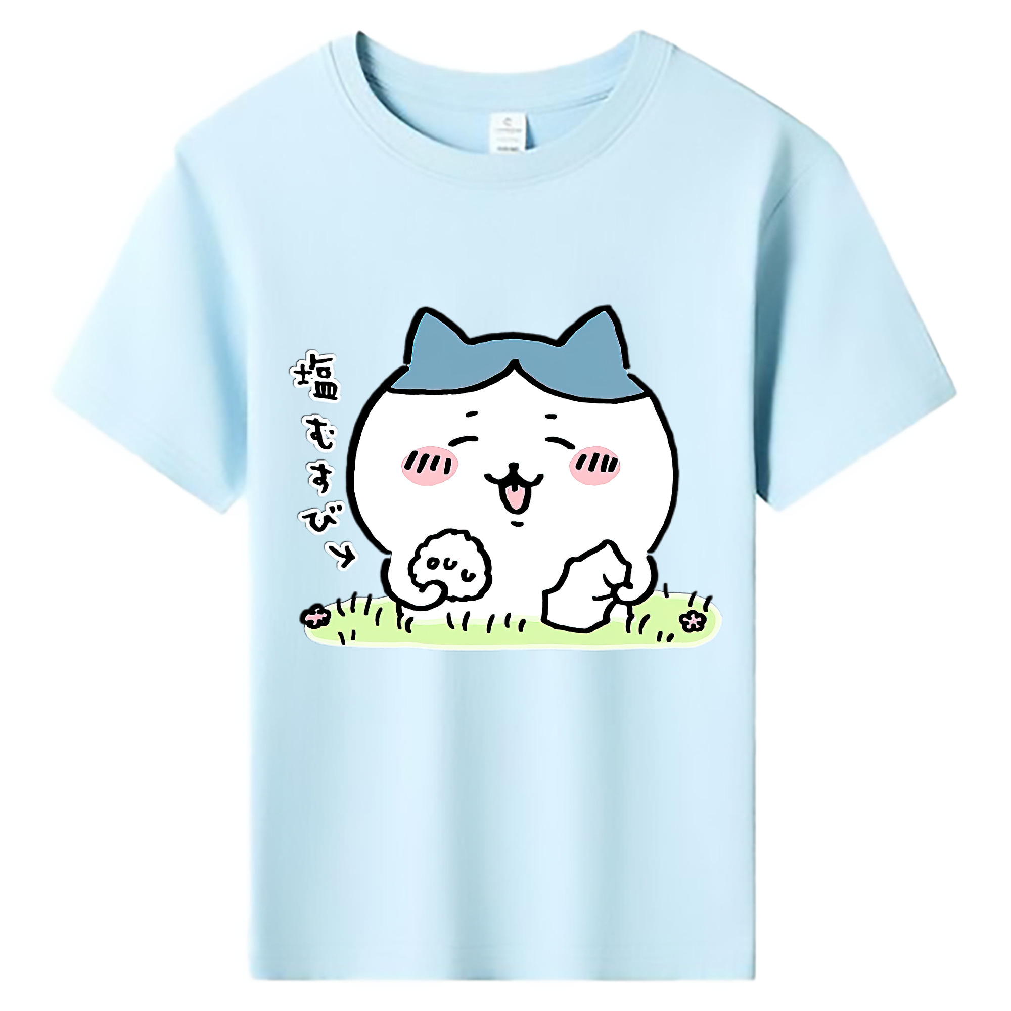 （画像用） ちいかわ ハチワレ Chii-kawa hachiware 綿100％キッズTシャツ（フロントプリント）